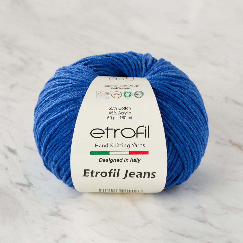 Etrofil Jeans Saks Mavisi El Örgü İpi - 019